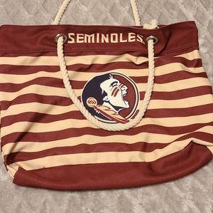 Florida State Seminoles stripe tote bag